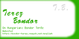terez bondor business card